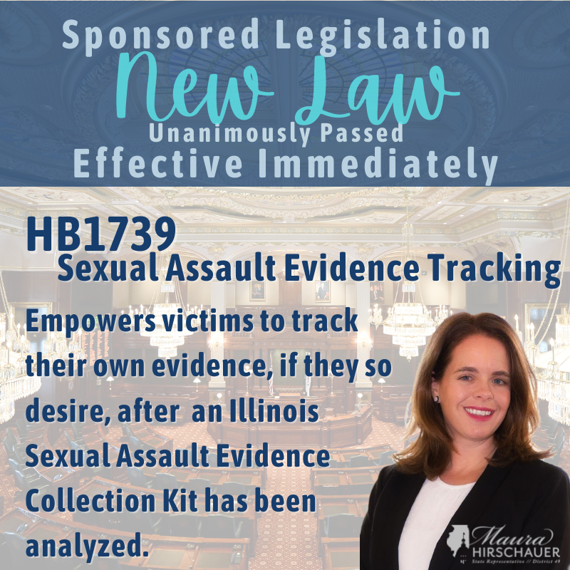 HB1739-Sexual Assault Evidence Tracking - Empowers victims to track their own evidence, if they so desire, after an Illinois Sexual Assault Evidence Collection Kit has been analyzed.